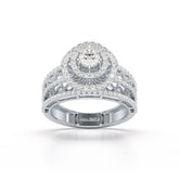 1.06 CT Halo Cluster Lab Diamond Ring
